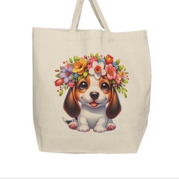 Bassett Hound Custom Tote Bag - Picture 3 of 5